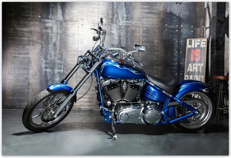 Poszterek 200x135 Kék chopper