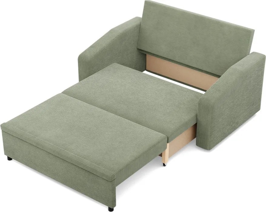 Zeus kanapé, kordbársony, hab töltet, döntött kartámasz, zöld