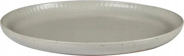 Szürke kerámia desszertes tányér Novita Home Eureka 21cm