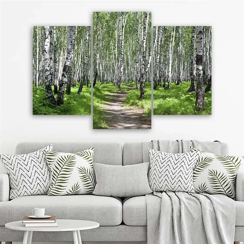 Gario Vászonkép Nyírfa erdő - 3 részes Méret: 120 x 80 cm