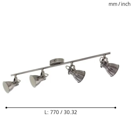 Eglo 96555 - LED Spotlámpa SERAS 4xGU10/3,3W/230V