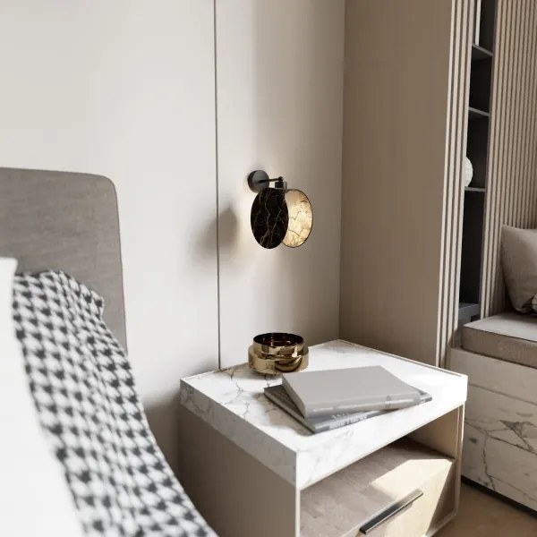 Fali lámpa MOTIF 1xE27/15W/230V fekete/arany