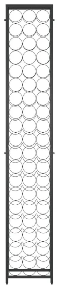 fekete kovácsoltvas bortartó 57 palackhoz 34 x 18 x 200 cm