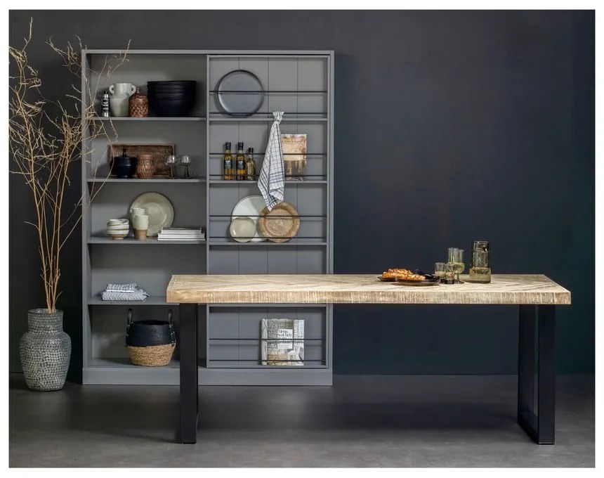 Tablo étkezőasztal mangó asztallappal, 180 x 90 cm - WOOOD