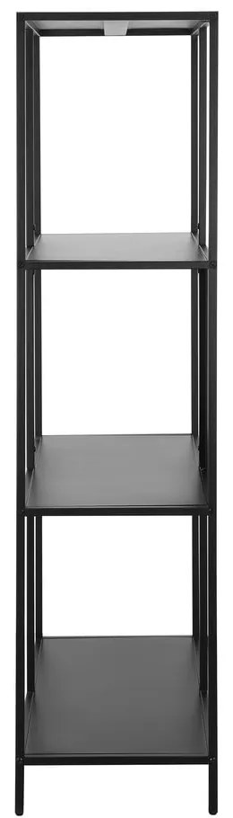 Fekete fém könyvespolc 75x144 cm Charleston – Støraa