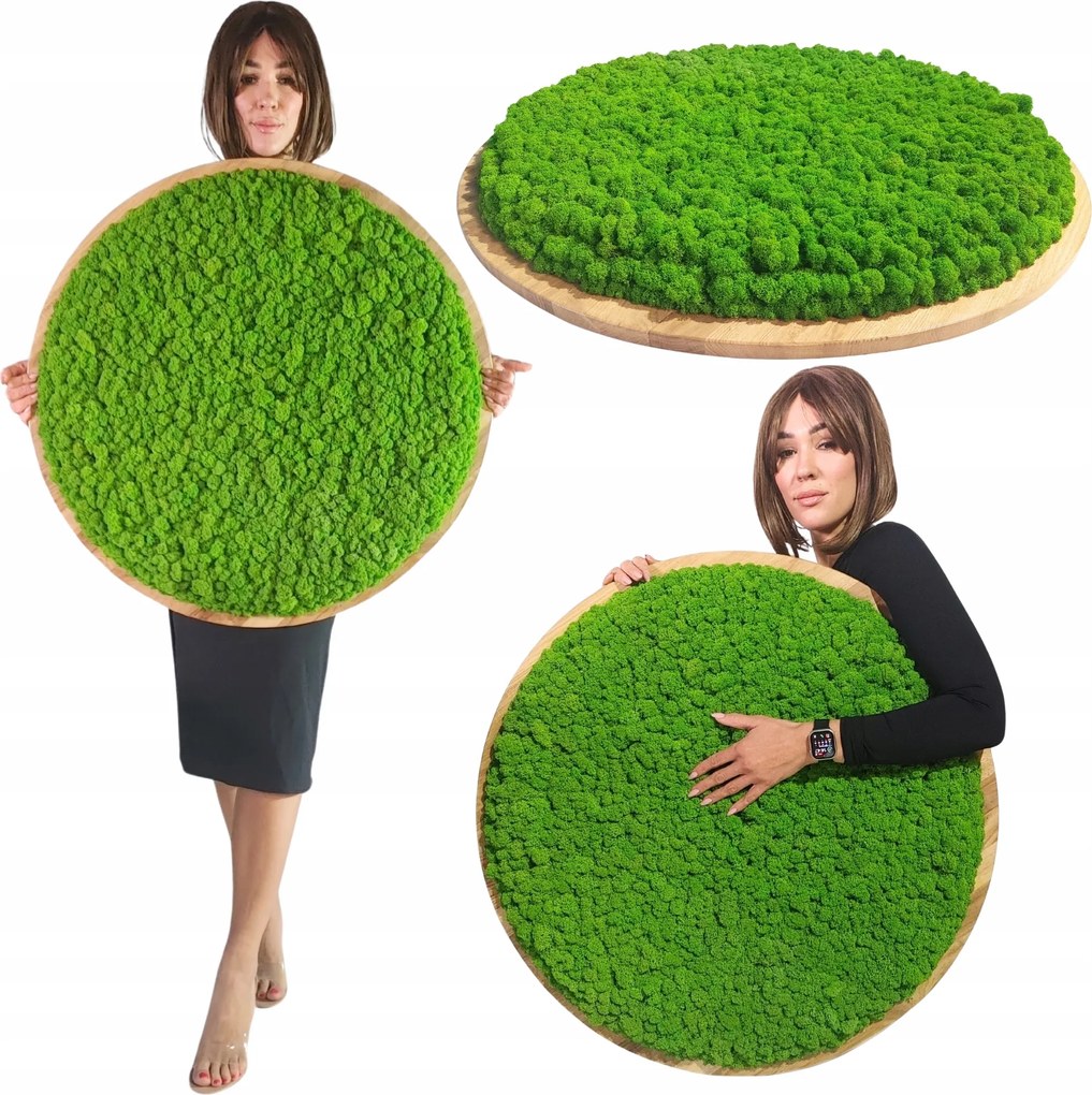 Moha Kép tölgyfa keretben 80cm moha Élő Kép