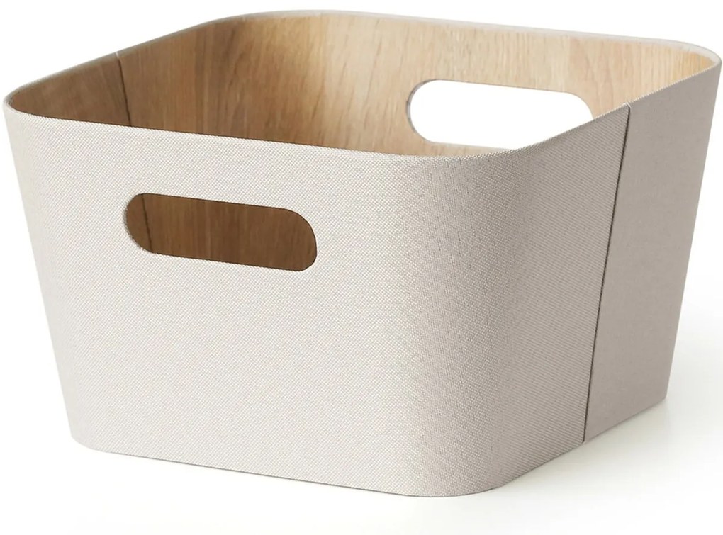 Kitchisimo 2 db tároló kosár szett 27 × 27 × 16cm, krém színű, M