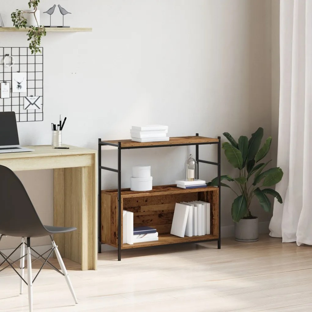 Könyvespolc Füstölt Tölgy 80x30x78,5 cm Műszaki Fa