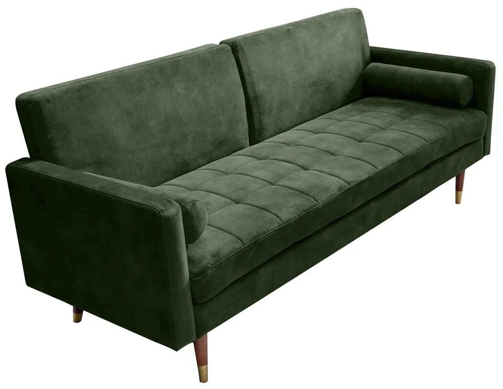 Design ágyazható kanapé Walvia 196 cm zöld