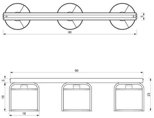 Spotlámpa JONKO 3xE27/60W/230V