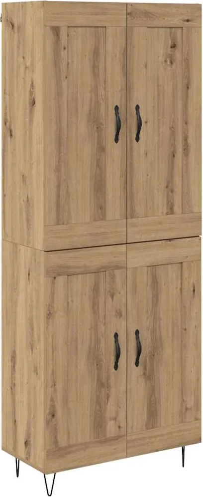 vidaXL Magasfiú Artisan tölgy 69,5 x 34 x 180 cm Faanyag