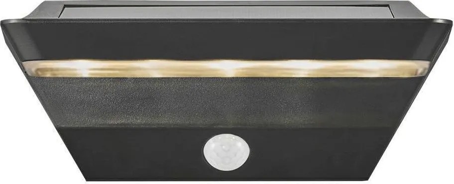 NORDLUX 2118221003 AGENA Fali Lámpa Mozgásérzékelővel Fekete LED IP44