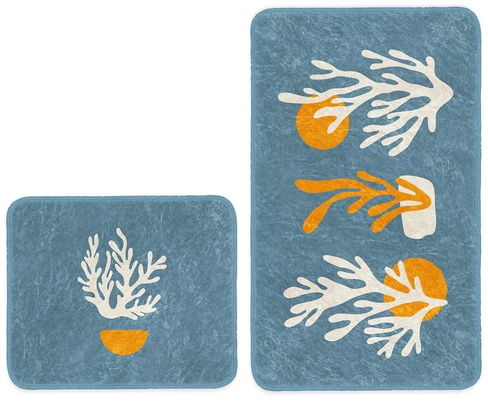 Kék fürdőszobai kilépő szett 2 db-os 60x100 cm – Mila Home