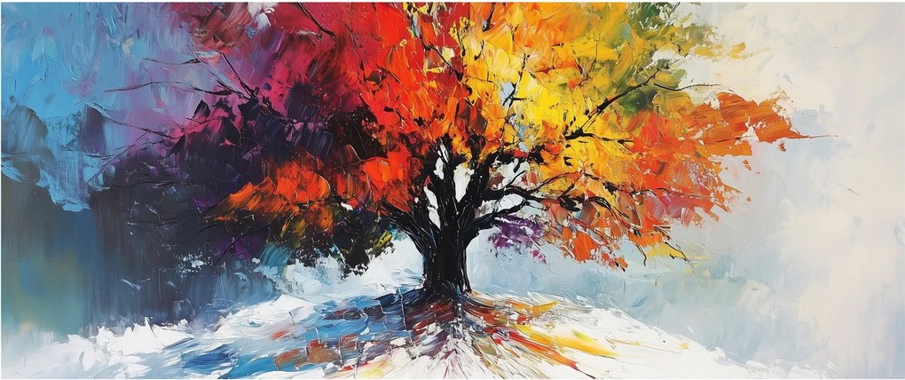 Kép - Színes fa (120x50 cm)