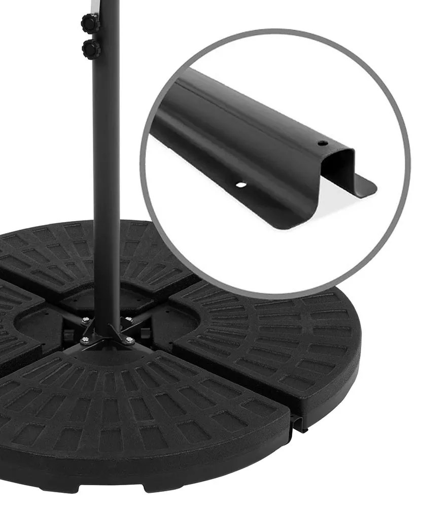 Függő napernyő 2,7 m, zöld