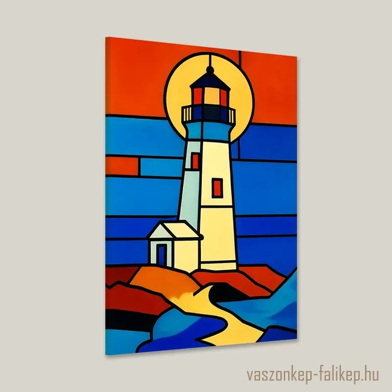 Absztrakt világítótorony – modern prémium falikép 40x60cm