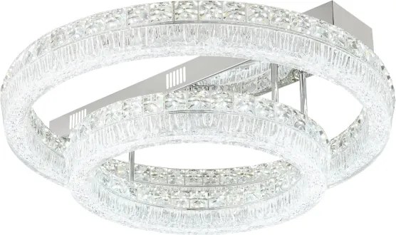 Globo 67387-60D - Dimmelhető LED mennyezeti lámpa LAUREL LED/60W/230V átlátszó üveg+távirányítóval