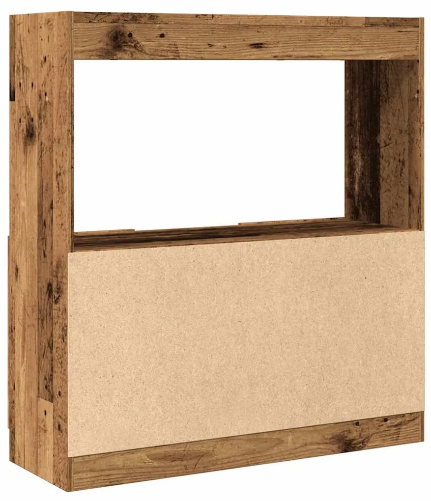 antik fa színű szerelt fa magasszekrény 92 x 33 x 100 cm