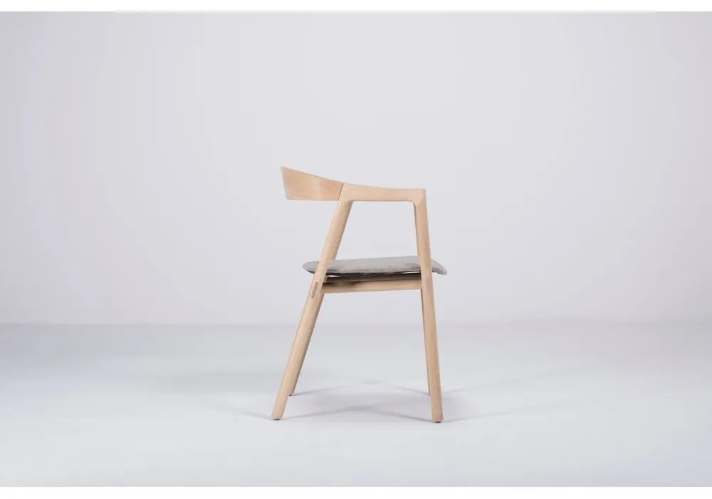 Muna étkezőszék tömör tölgyből, szürke ülőrésszel - Gazzda