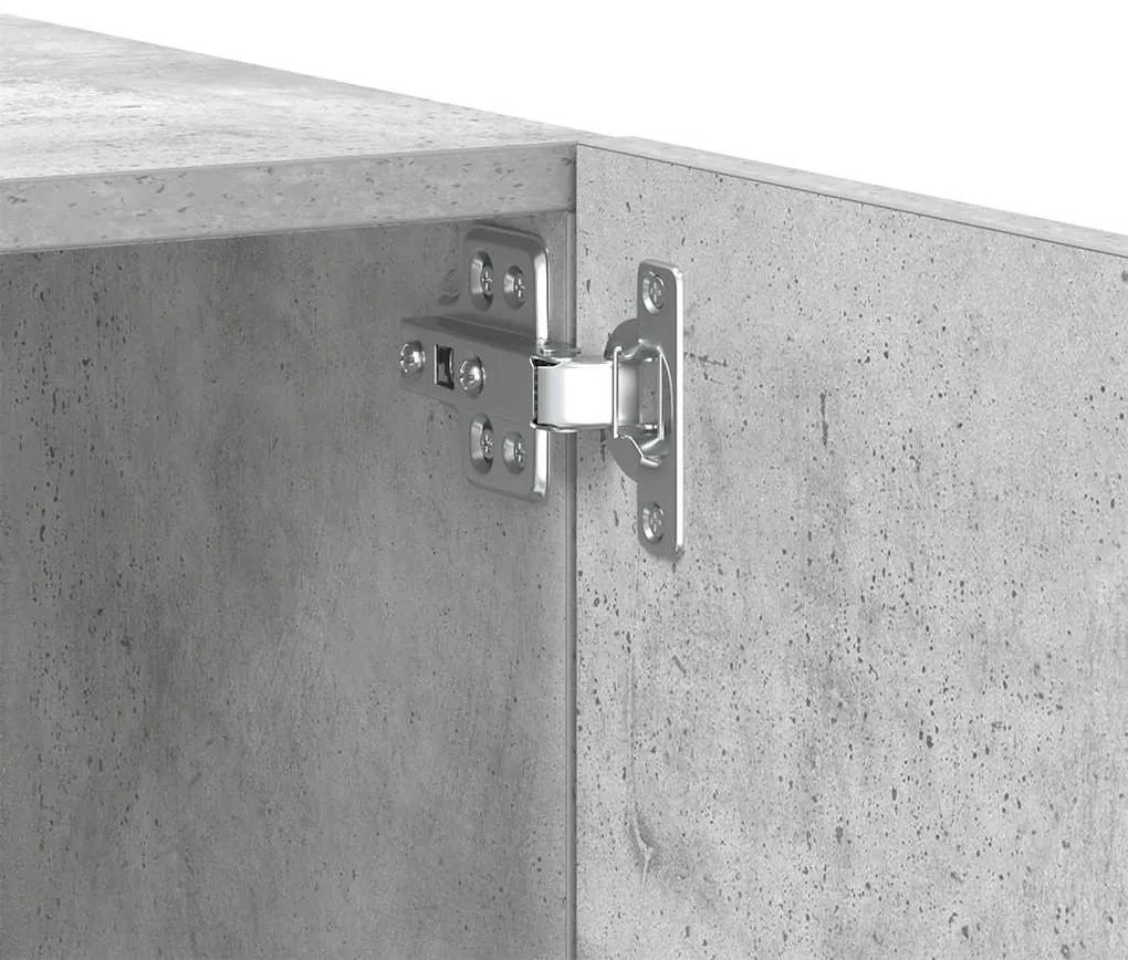 betonszürke szerelt fa TV-szekrény 100x35x40 cm