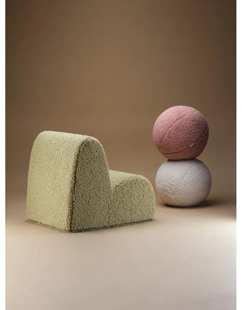 Zöld buklé gyerek fotel Cloud – Wigiwama