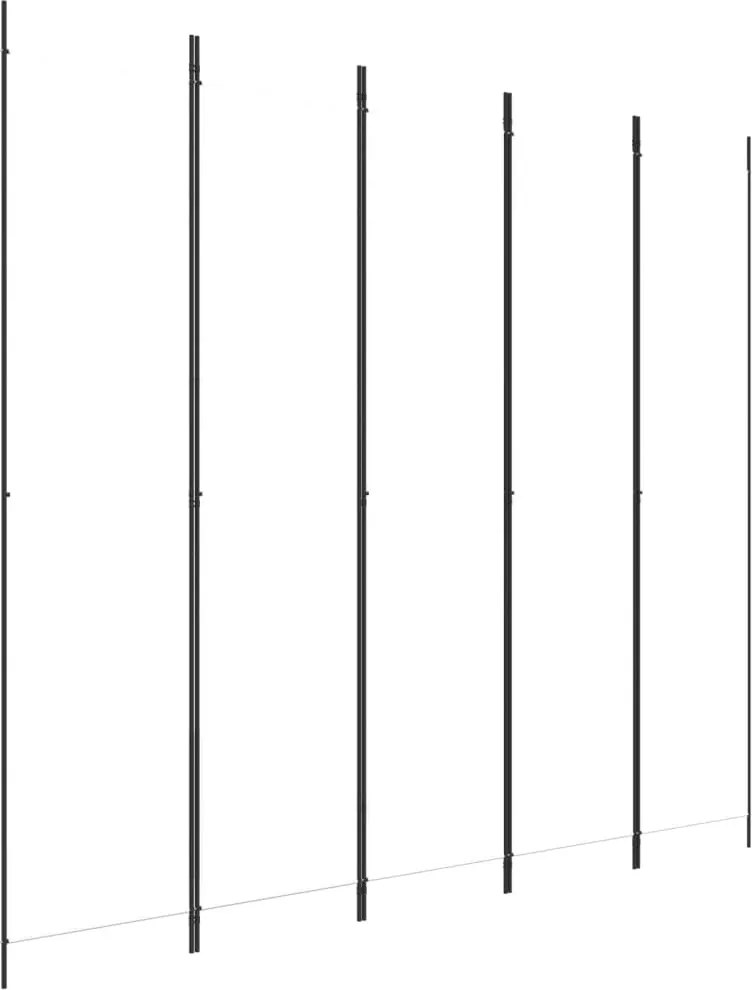 vidaXL fehér 5 paneles paraván 250x220 cm szövet