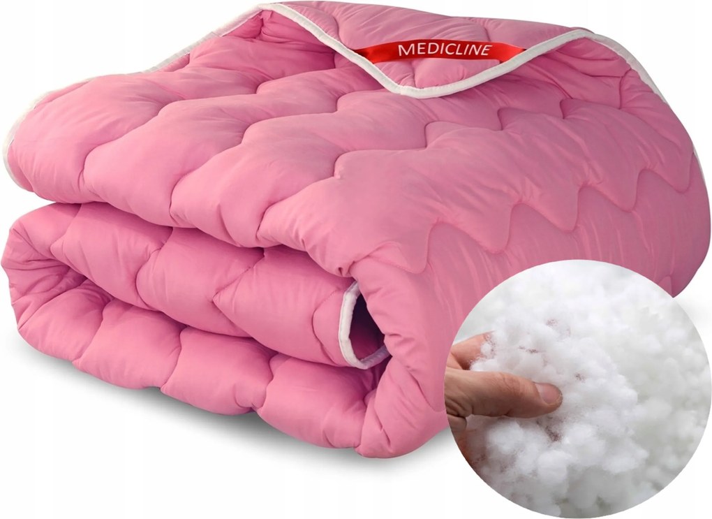 Rózsaszín paplan 160x200 cm Antiallergén Steppelt Egész éves Vastag Meleg