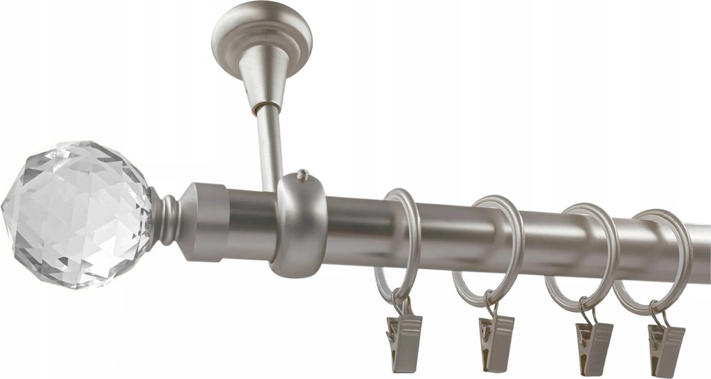 Függönykarnis Szimpla Mennyezeti Fém színes szatén mix végek 25 mm 280 cm