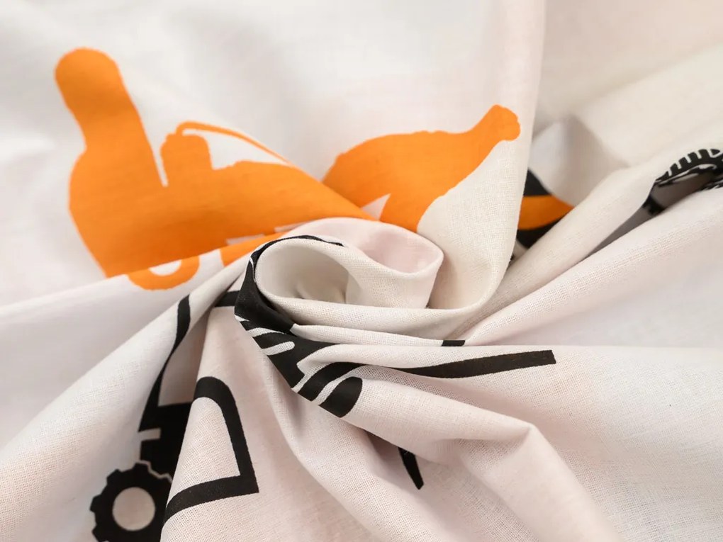 Világító pamut ágynemű BAGR narancssárga Ágyneműhuzat mérete: 70 x 90 cm | 140 x 200 cm