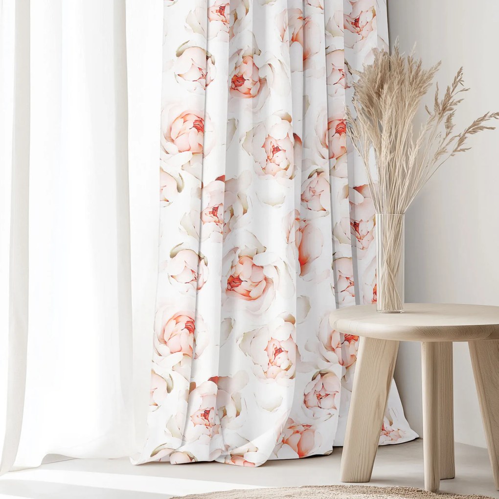 Goldea pamut drapéria deluxe - illatos bazsarózsa 140x160 cm