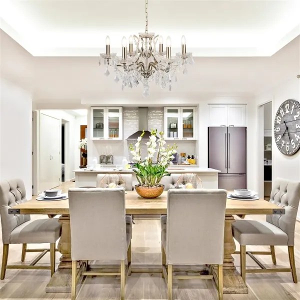 Searchlight - Kristály csillár láncon PARIS 6xE14/40W/230V