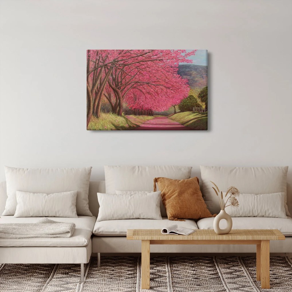 Virágzó fák képe (90x60 cm)