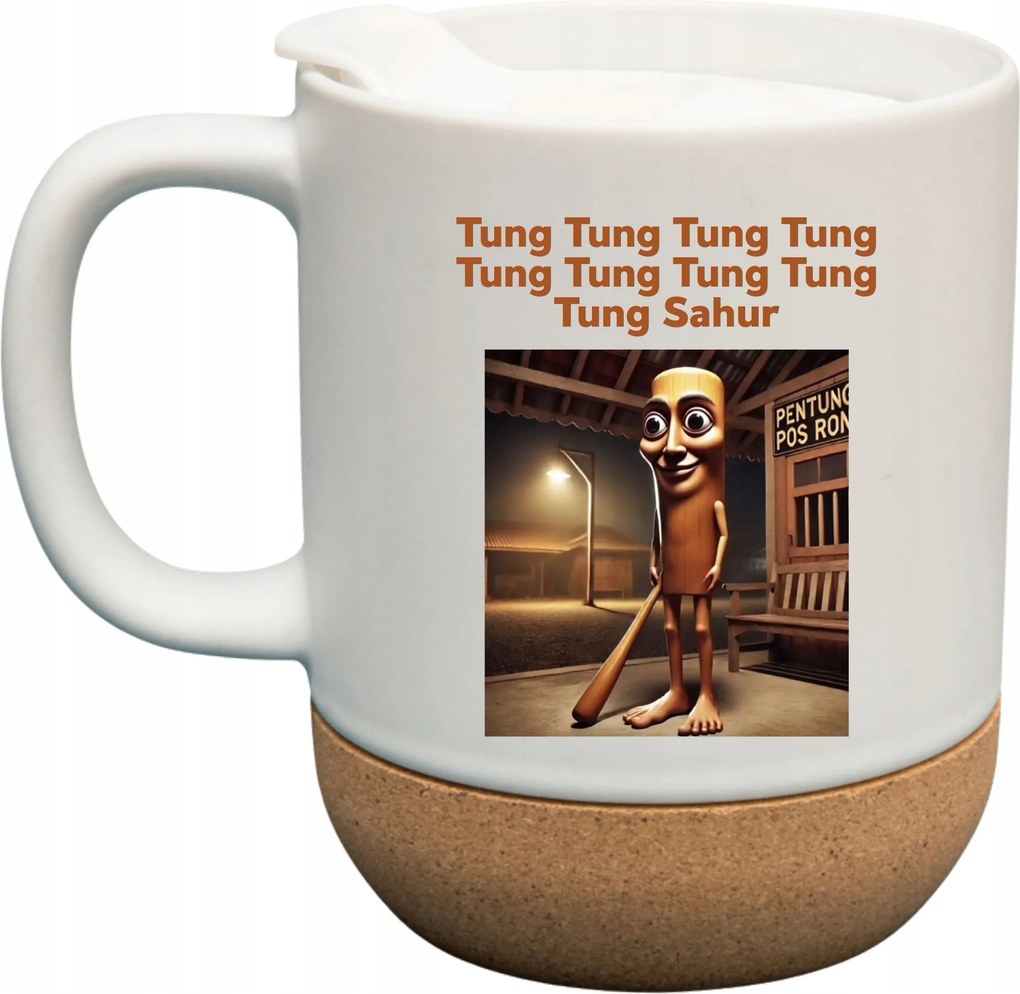 Bögre Fehér Parafa Viral Italian Brainrot Mem Tiktok Tung Tung Sahur