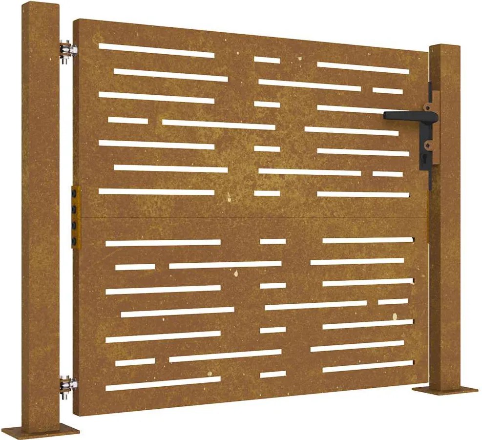 vidaXL Corten acél kerti kapu 100x100 cm, négyzet alakú kivitelben