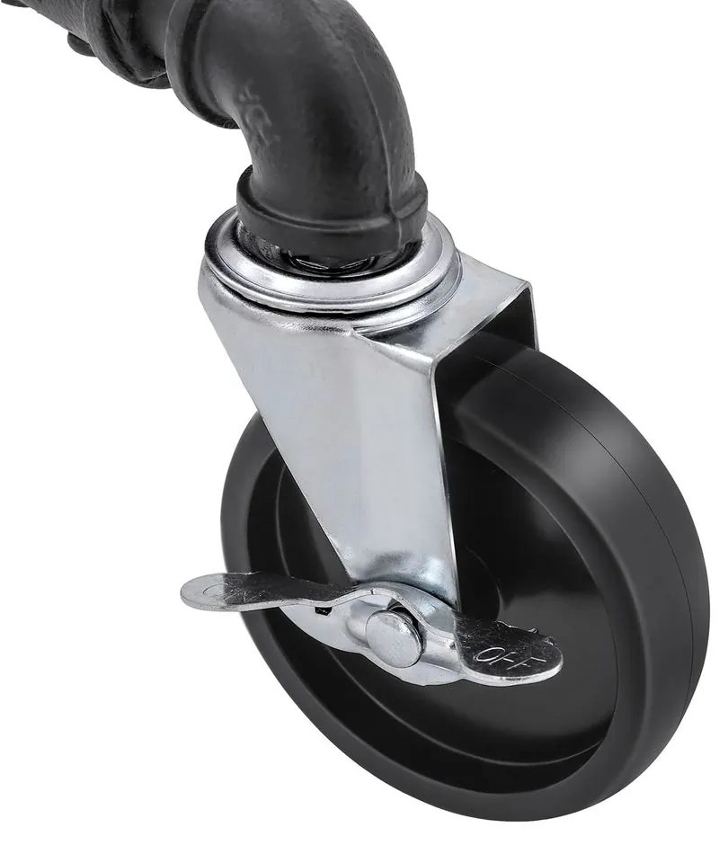 RARE dupla ruhatartó állvány, vízcsövekkel 100x59x162cm, fekete SongmicsHome