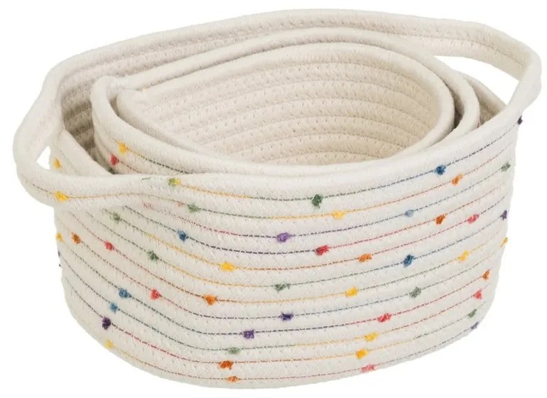 Textil tárolókosár szett 3 db-os 30x18x14 cm – Casa Selección