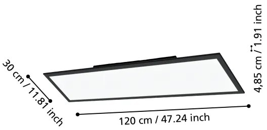 Eglo 31726 - LED Dimmelhető mennyezeti lámpa SALOBRENA-Z LED/33,5W/230V fekete