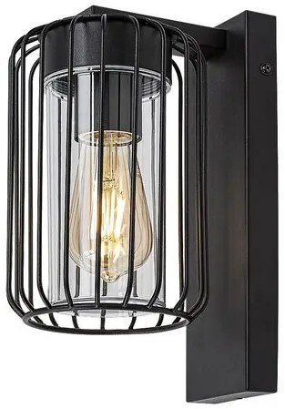 RÁBALUX 77106 TARPA Modern Kültéri Fali Lámpa Fekete E27 IP44