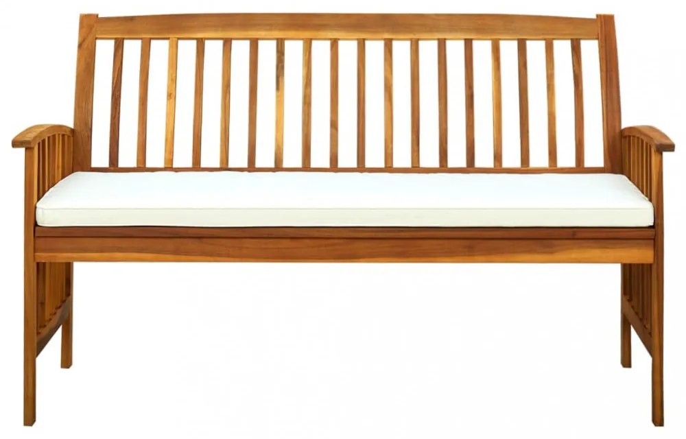 tömör akácfa kerti pad párnával 147 cm
