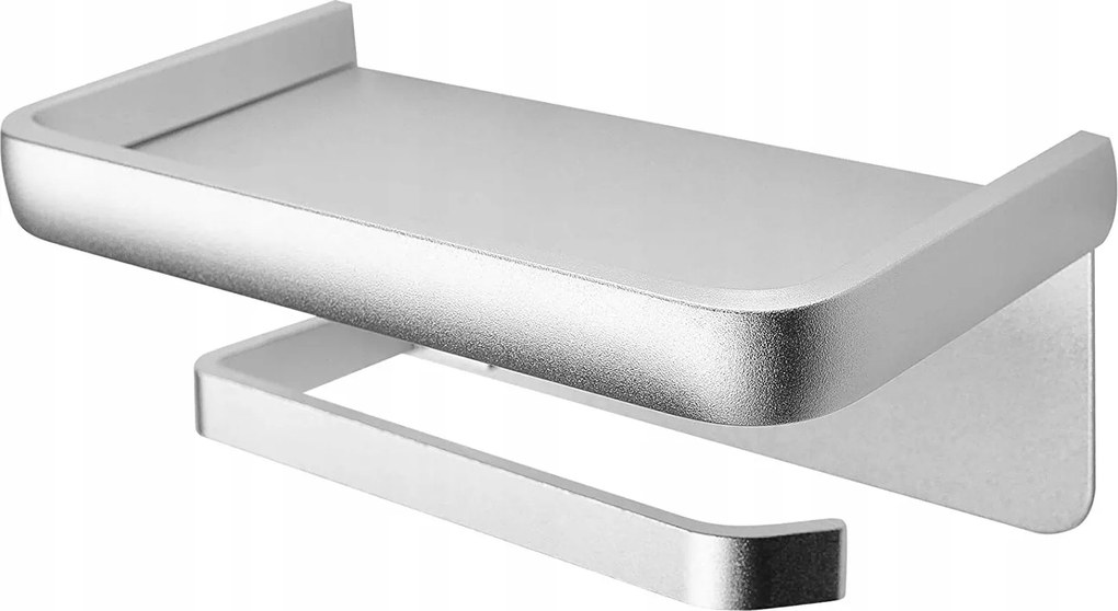 Wc-papír Tartó Polccal Loft ezüst