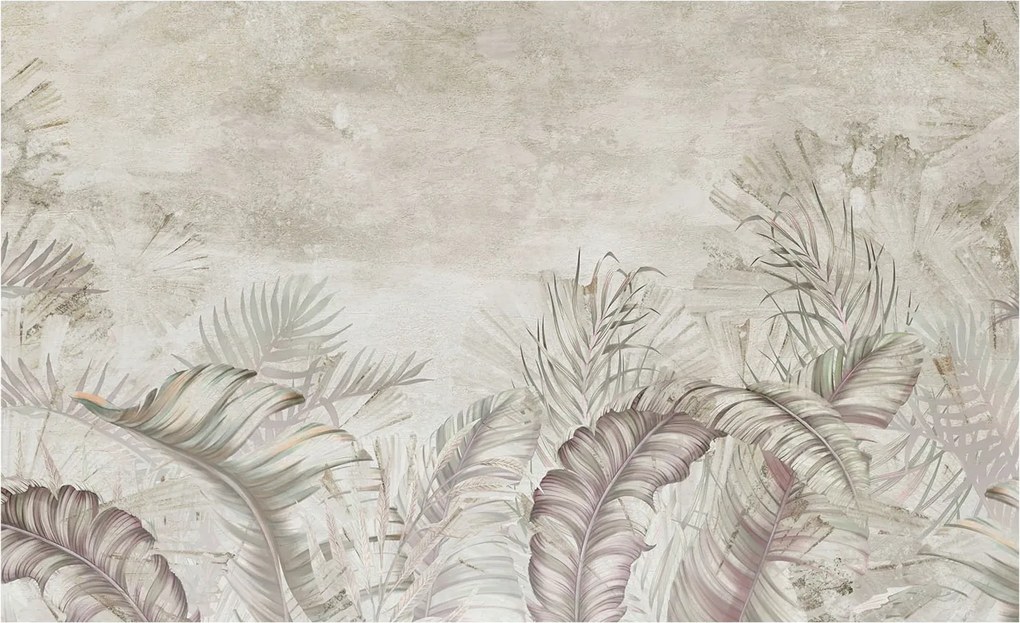 Fotótapéta Flizelin Hálószoba Nappali Dekoratív levelek 416x254 Ragasztó