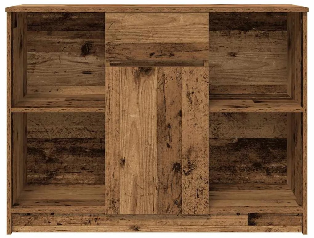 antik fa szerelt fa tálalószekrény fiókos 101x35x76 cm
