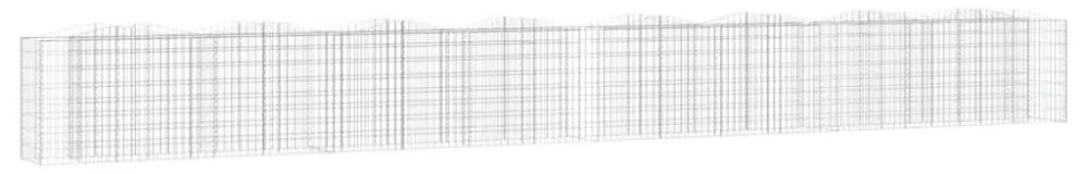 íves horganyzott vas gabion magaságyás 800 x 50 x 100 cm