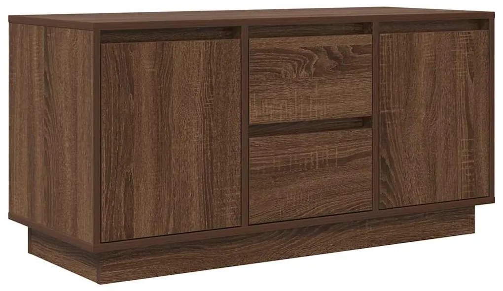 barna tölgyszínű TV-szekrény LED-lámpákkal 100x41x50 cm