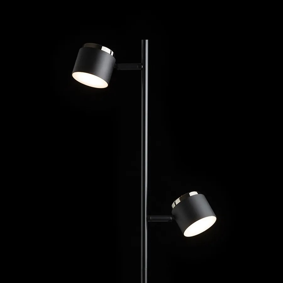 RENDL NOVA II stojanová černá chrom/mléčný akryl 230V LED 2x3.5W 3000K