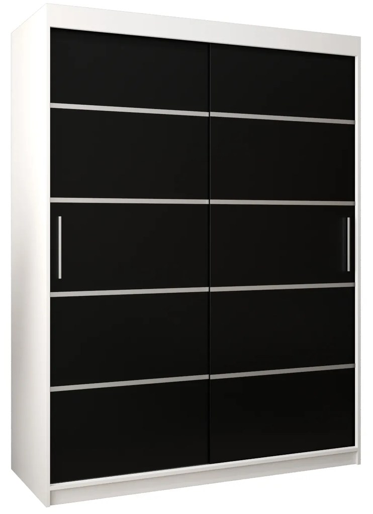 Ruhásszekrény 150 cm Verika 1 150 (fehér + fekete). 1063702