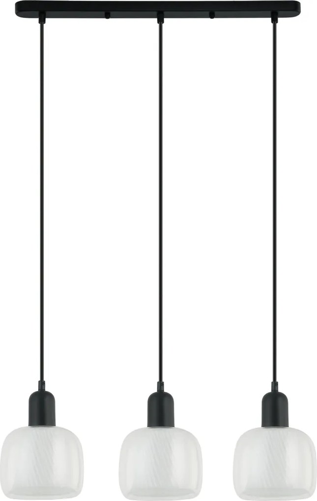 Italux modern függeszték lamezia fehér fekete átlátszó itxpnd-67594-3-bk+cl