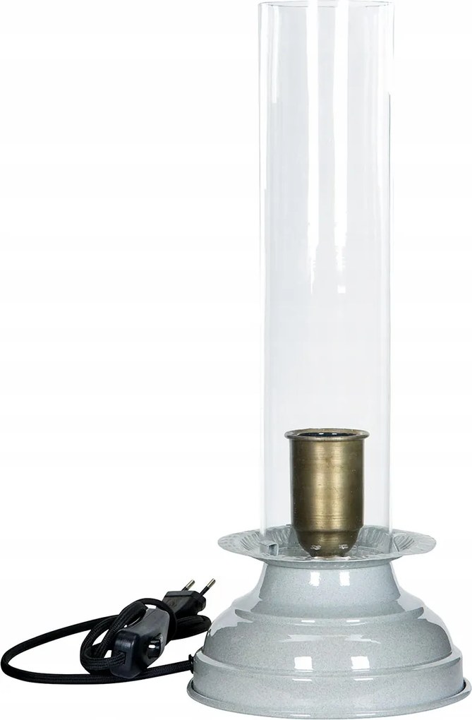 Éjjeli asztali lámpa Stone Üveg Lámpabúra szürke