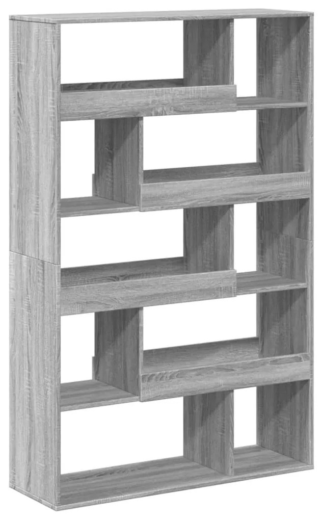 szürke sonoma színű szerelt fa könyvespolc 100 x 33 x 156,5 cm