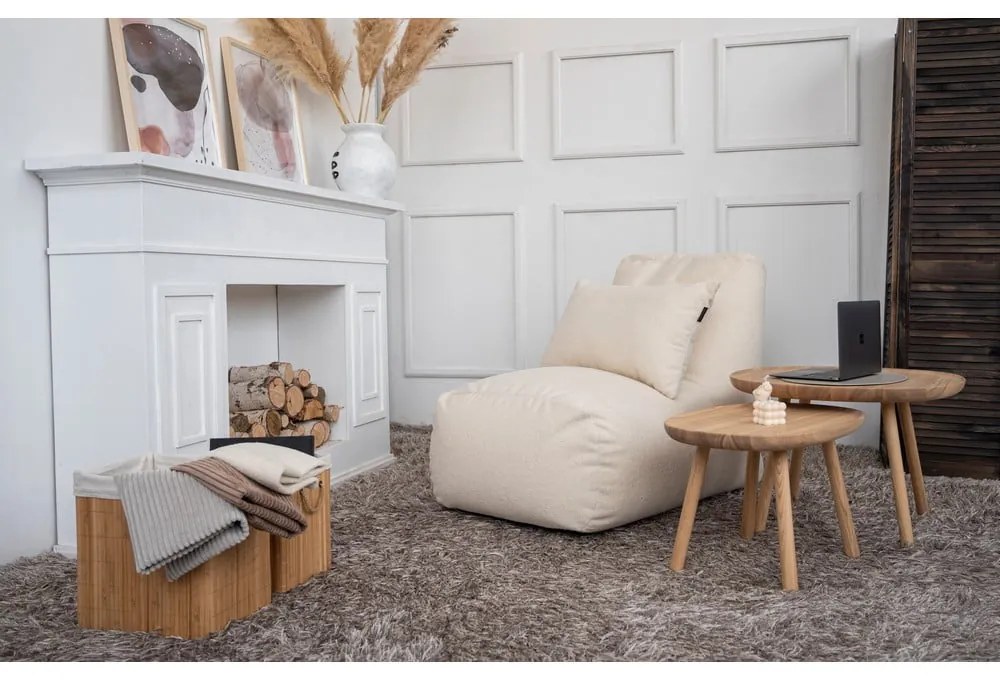 Barna buklé babzsákfotel Tube – SLOWDOWN